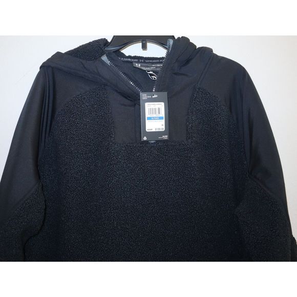 Under Armour 1366094 001 Men's Sz XL Black UA Mission Boucle Anorak Hoodie $120 - Picture 3 of 8